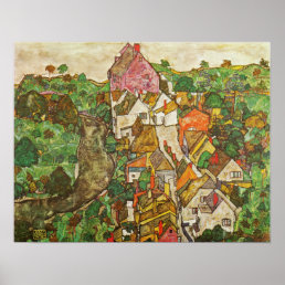 Schiele - Landscape Of Krumau Poster