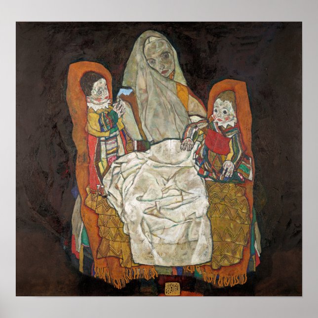 Schiele - Mother With Two Children Poster (Front)