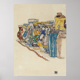 Schiele - Painted Peasant Jug 1918 Poster