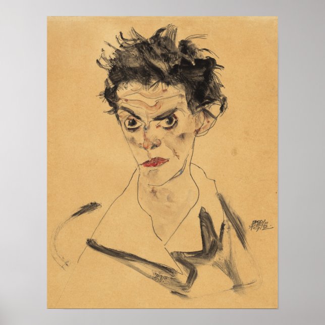Schiele - Self-Portrait 1912 Poster (Front)