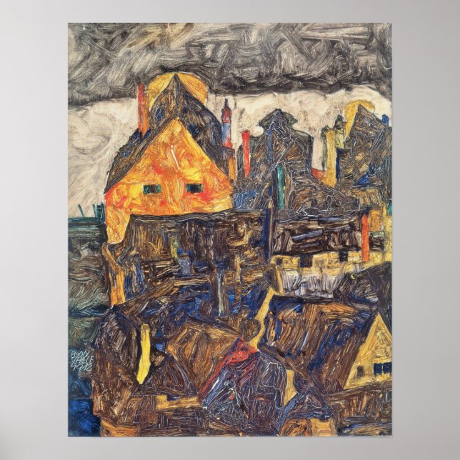Schiele - The Old City (Dead City) 1912 Poster (Front)