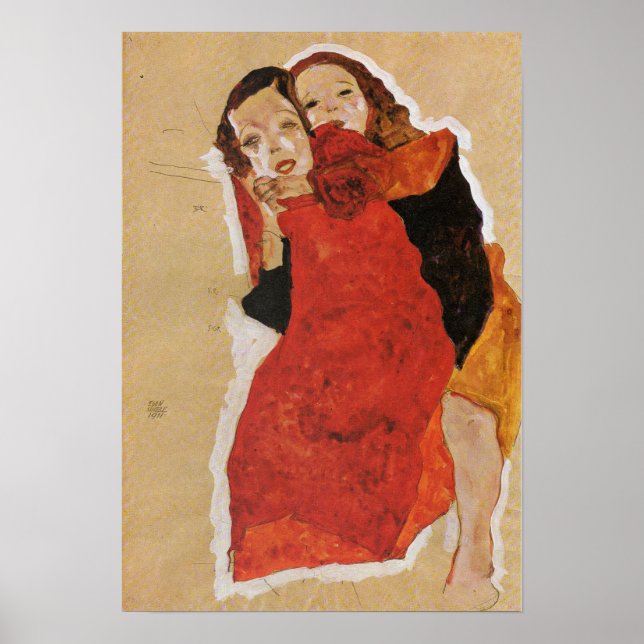 Schiele - Two Girls Poster (Front)