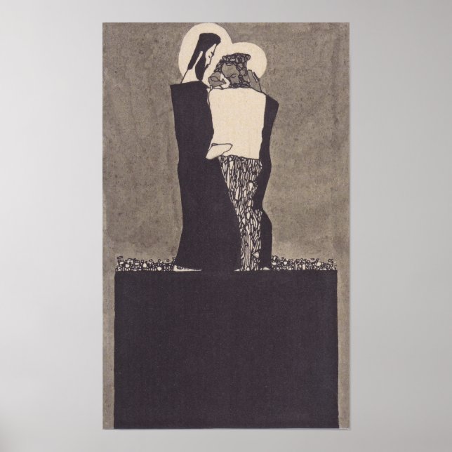 Schiele - Two Men 1909 Poster (Front)