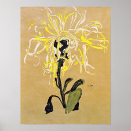 Schiele - Yellow Chrysanthemum 1910 Poster