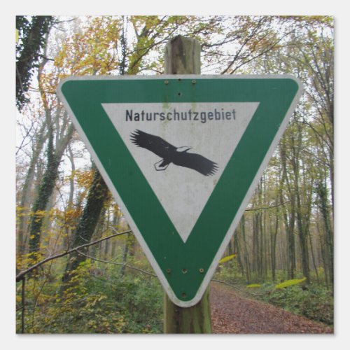 Schild Naturschutzgebiet Sign