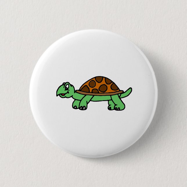 Schildkröte Lustig Button (Front)