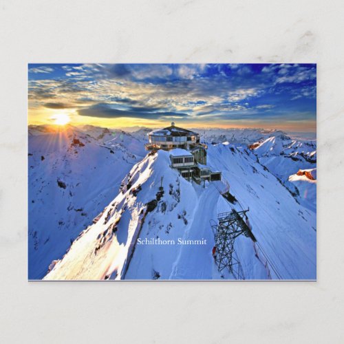 Schilthorn Summit labeled Postcard