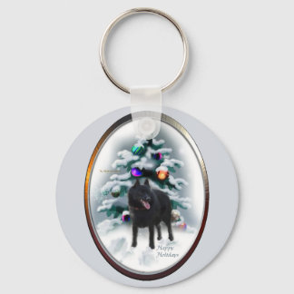 Schipperke Christmas Gifts Keychain