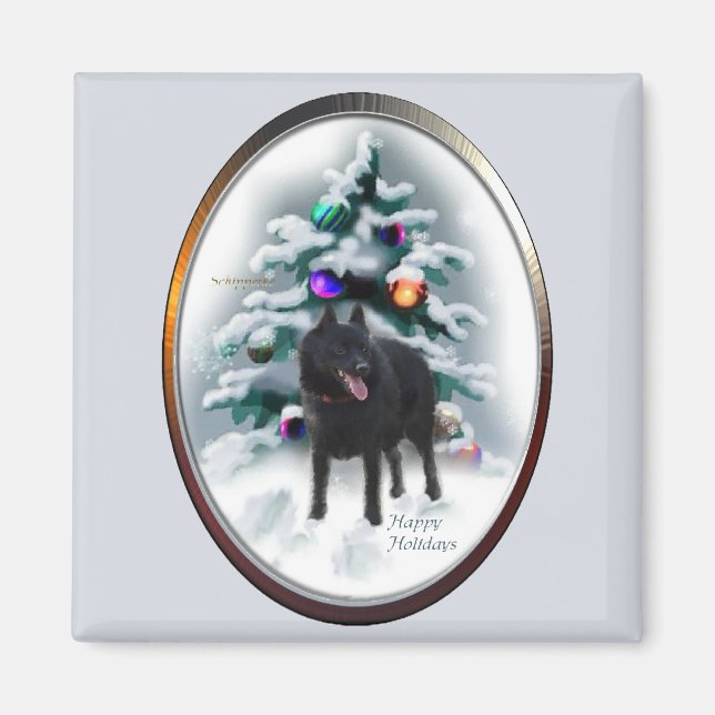 Schipperke Christmas Gifts Magnet (Front)