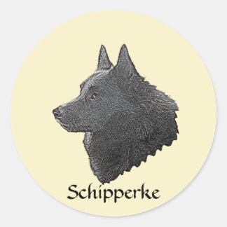 Schipperke Classic Round Sticker