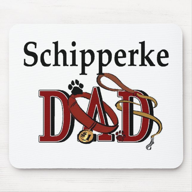 Schipperke Dad Gifts Mouse Pad (Front)