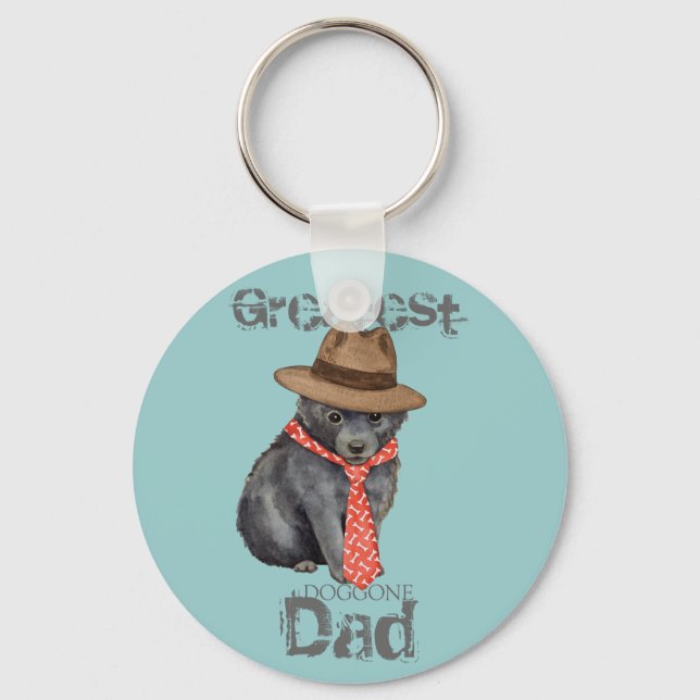 Schipperke Dad Keychain (Front)