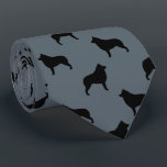 Schipperke Dog Breed Silhouettes Pattern Neck Tie<br><div class="desc">This original Schipperkes pattern neck tie makes a great gift for dog dads! Available in a variety of colors, this cool tie makes a statement for anyone who loves a Schipperke. An awesome gift for the guy who wears a tie for business, or for special events like holiday programs, AKC...</div>