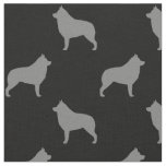 Schipperke Dog Breed Silhouettes Patterned Fabric