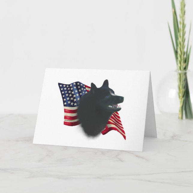 Schipperke Flag Card (Front)