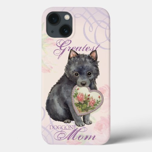 Schipperke Heart Mom iPhone 13 Case