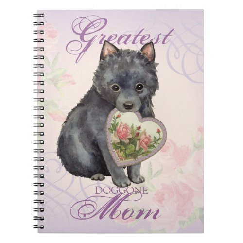 Schipperke Heart Mom Notebook