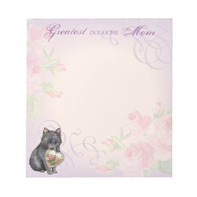 Schipperke Heart Mom Notepad (Front)