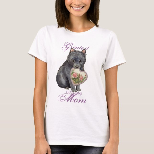 Schipperke Heart Mom T-Shirt (Front)