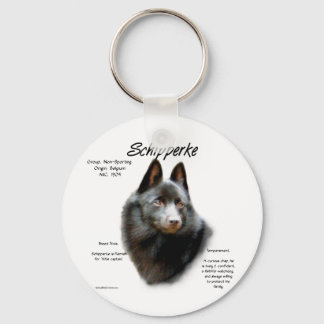 Schipperke History Design Keychain