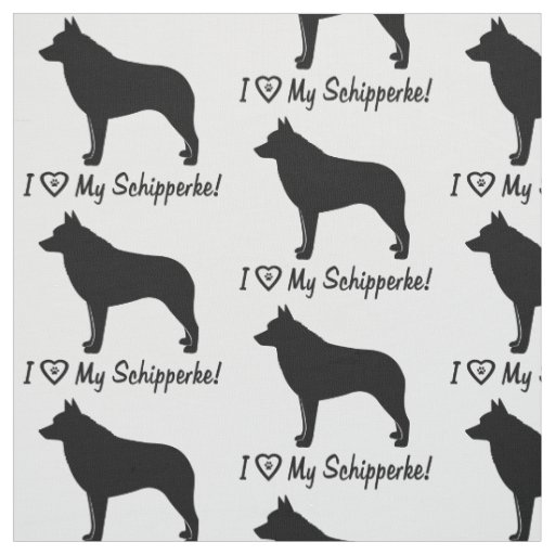 Schipperke in Silhouette Fabric