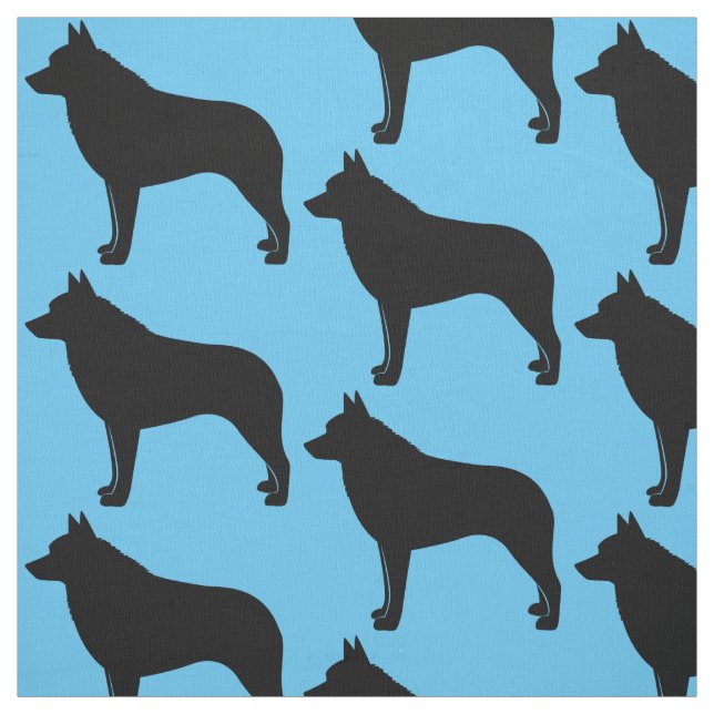Schipperke in Silhouette Fabric (Swatch)