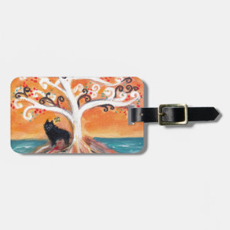 Schipperke love spiritual tree beauty of orange luggage tag