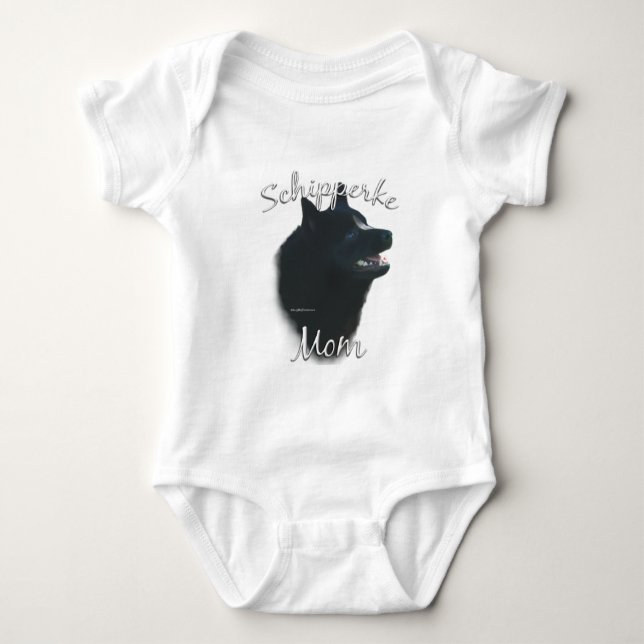 Schipperke Mom 2 Baby Bodysuit (Front)
