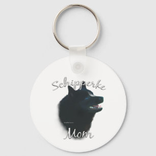Schipperke Mom 2 Keychain
