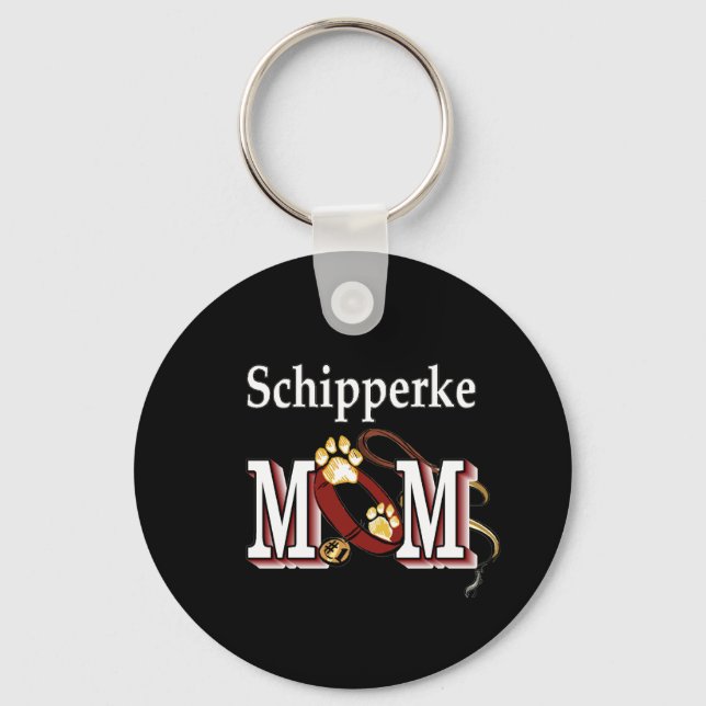 Schipperke MOM Gifts Keychain (Front)