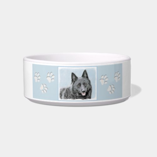 Schipperke Painting _ Cute Original Dog Art Bowl