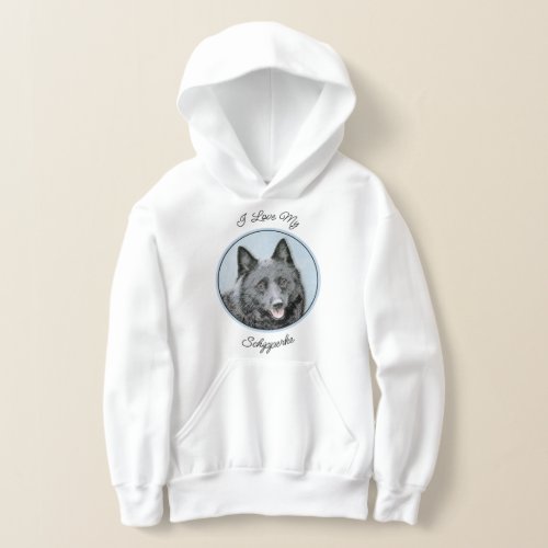 Schipperke Painting _ Cute Original Dog Art Hoodie