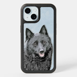 Schipperke Painting - Cute Original Dog Art iPhone 15 Case