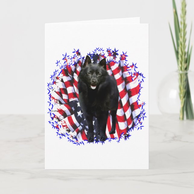 Schipperke Patriot Card (Front)