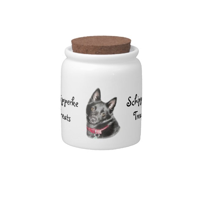 Schipperke Picture Candy Jar (Front)