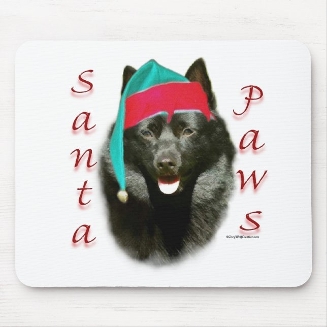Schipperke Santa Paws Mouse Pad (Front)
