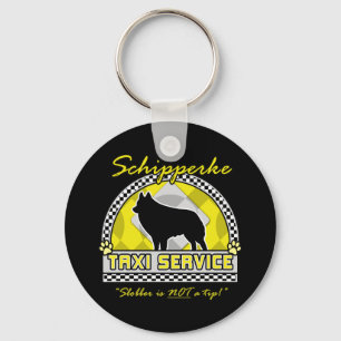 Schipperke Taxi Service Keychain