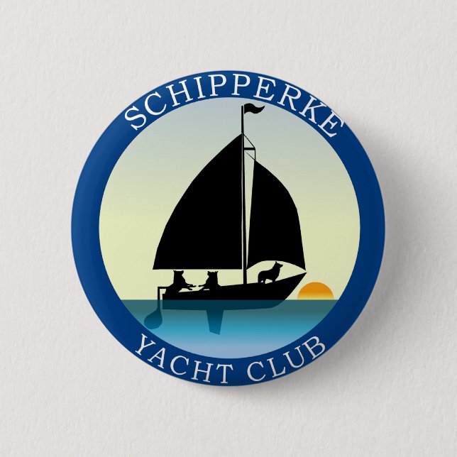 Schipperke Yacht Club Pinback Button (Front)