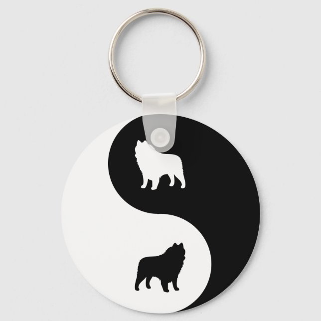 Schipperke Yin Yang Keychain (Front)