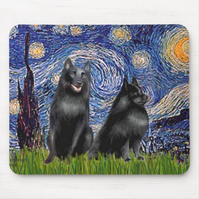 Schipperkees (two,5&amp;6) - Starry Night Mouse Pad (Front)
