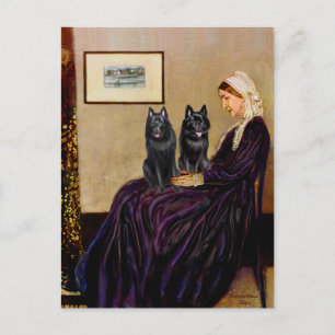 Schipperkes (two) - Whsitlers Mother Postcard
