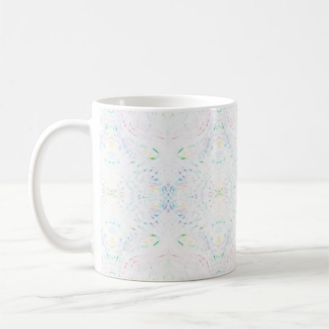 Schism Light Rainbow Abstract Watercolor Art Coffee Mug (Left)