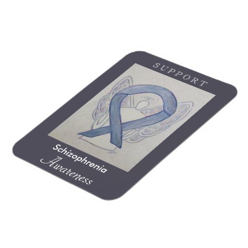 Schizophrenia Awareness Ribbon Angel Custom Magnet | Zazzle