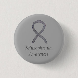 Schizophrenia Awareness Ribbon Custom Pins