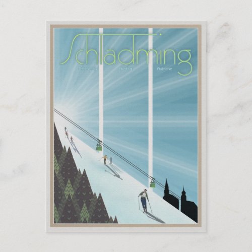 Schladming VintageRetro Reklame Postcard