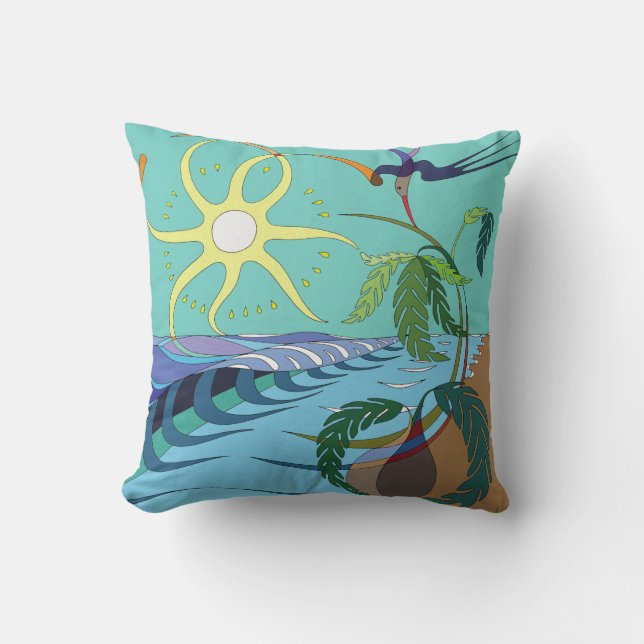 Schlauraffian Day Throw Pillow (Front)