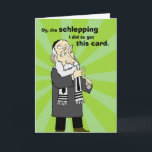 Schlepping Hanukkah Card<br><div class="desc">Send your friends and family Hanukkah greetings with the wise musings of Rabbi Moshe.</div>