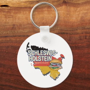 Schleswig-Holstein Germany Federal State Map Keychain