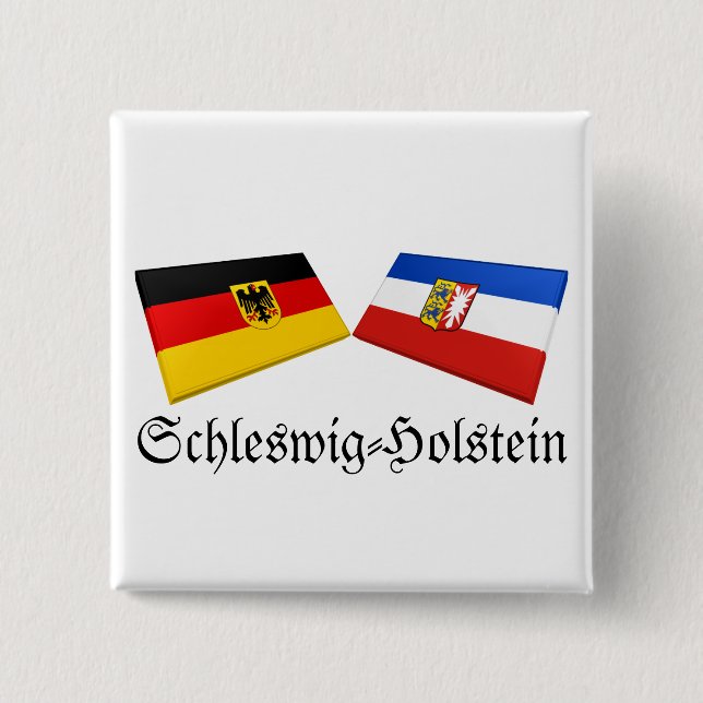 Schleswig-Holstein, Germany Flag Tiles Button (Front)