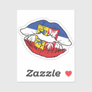 Schleswig-Holstein Lipstick Love Flag Sticker